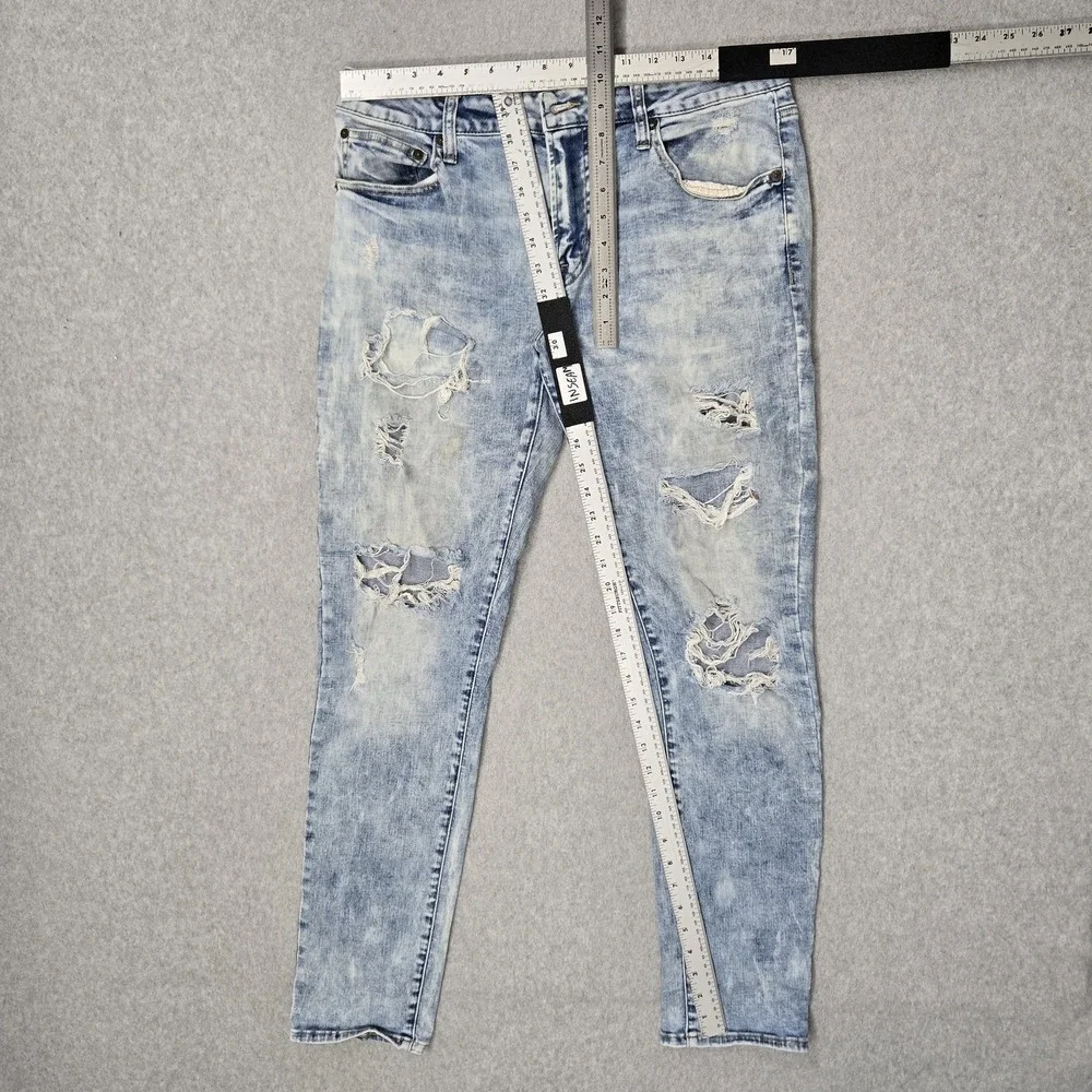 American Eagle Men Jeans 34X32 Blue Denim Next Level Flex Skinny Grunge READ